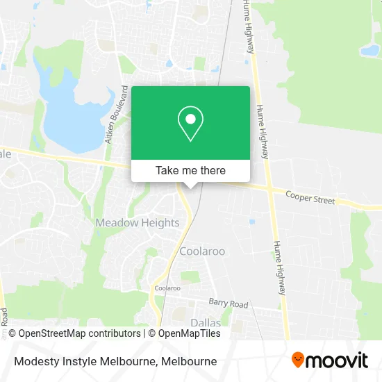 Mapa Modesty Instyle Melbourne