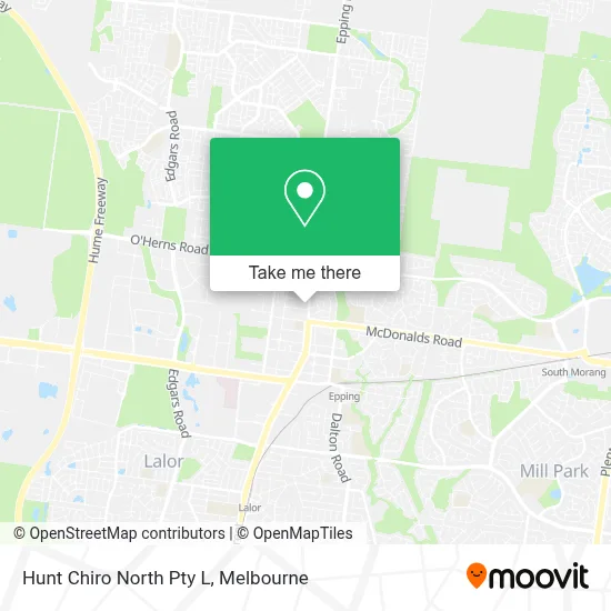 Mapa Hunt Chiro North Pty L