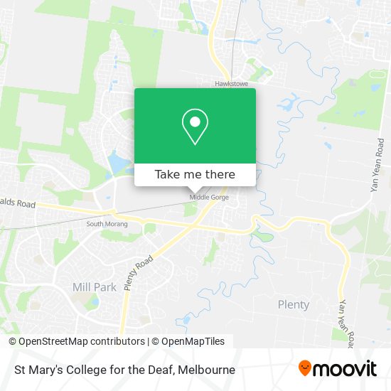 Mapa St Mary's College for the Deaf