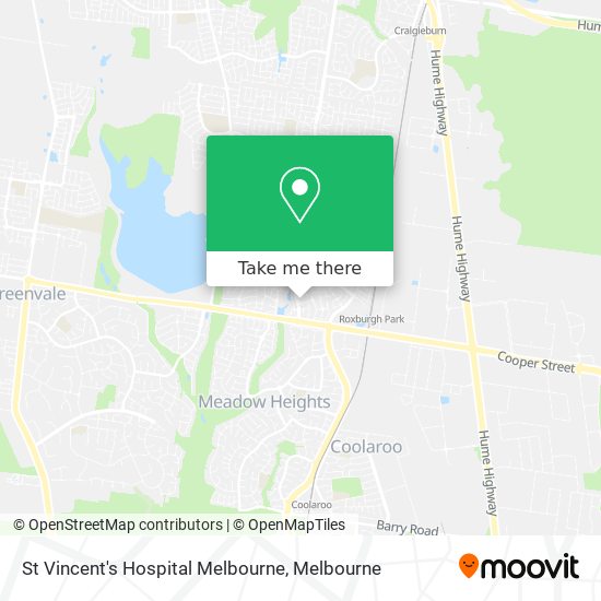 St Vincent's Hospital Melbourne map