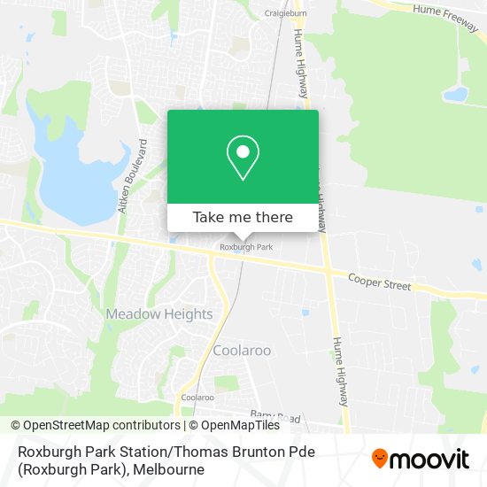 Roxburgh Park Station / Thomas Brunton Pde map