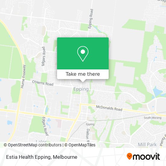 Estia Health Epping map