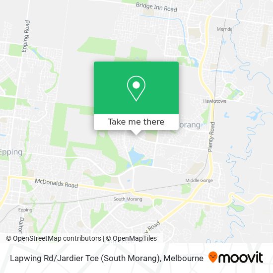 Mapa Lapwing Rd / Jardier Tce (South Morang)