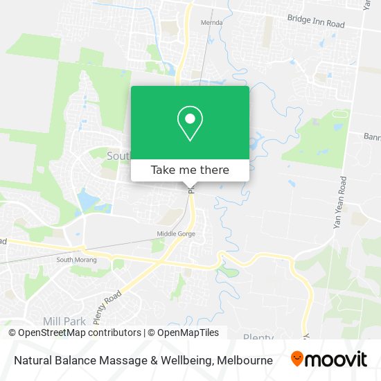 Natural Balance Massage & Wellbeing map