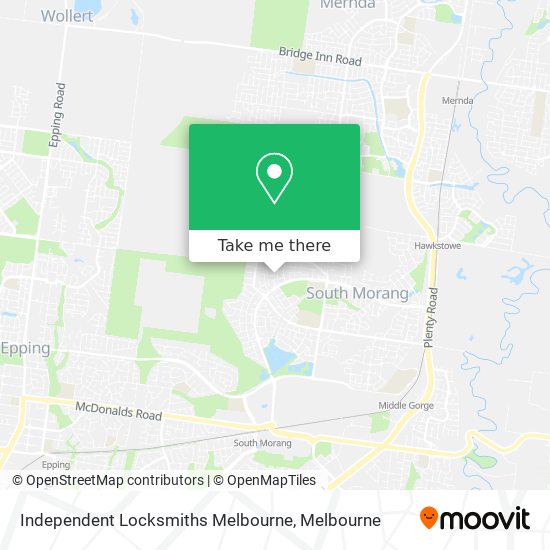 Independent Locksmiths Melbourne map