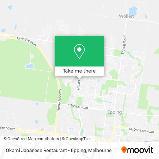 Okami Japanese Restaurant - Epping map