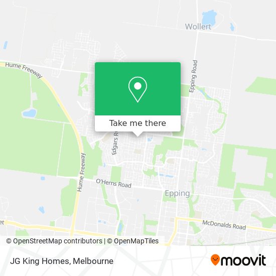 JG King Homes map
