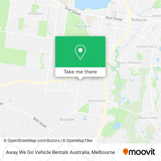 Away We Go Vehicle Rentals Australia map