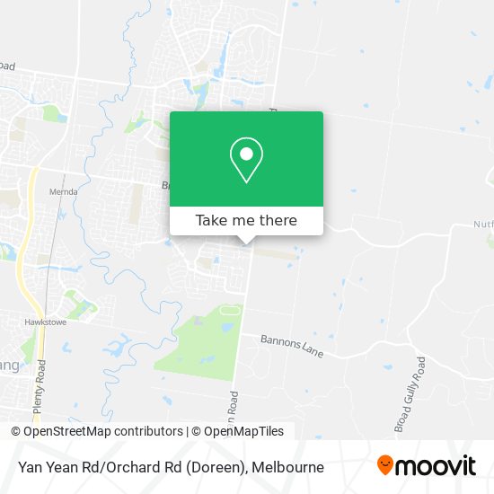 Yan Yean Rd / Orchard Rd (Doreen) map