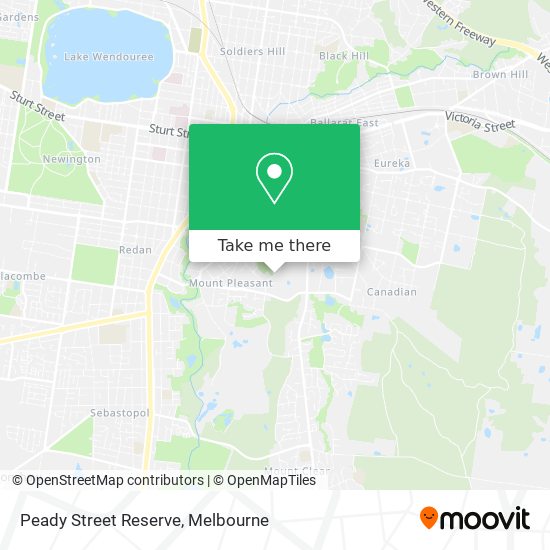 Mapa Peady Street Reserve