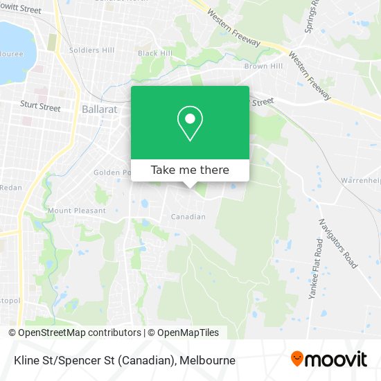 Mapa Kline St/Spencer St (Canadian)