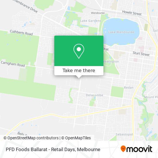 PFD Foods Ballarat - Retail Days map