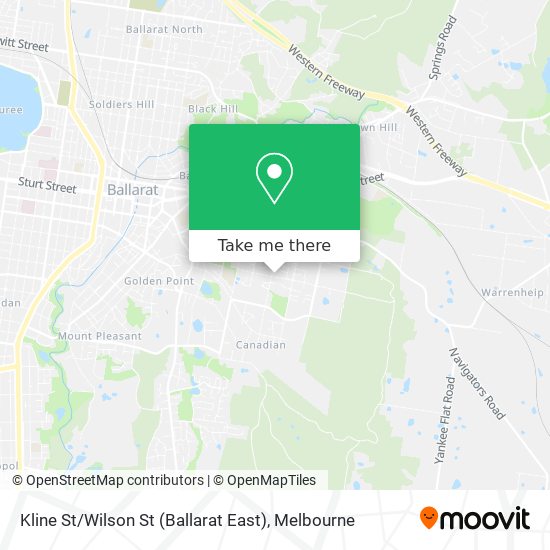 Kline St / Wilson St (Ballarat East) map