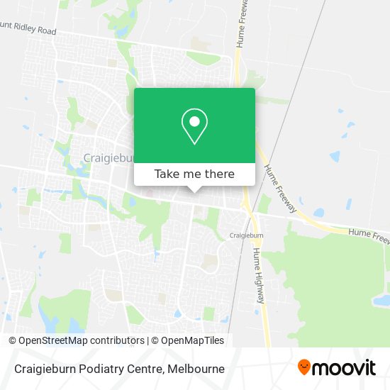 Craigieburn Podiatry Centre map