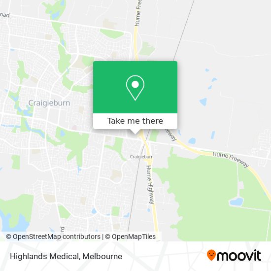 Highlands Medical map