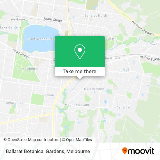 Ballarat Botanical Gardens map