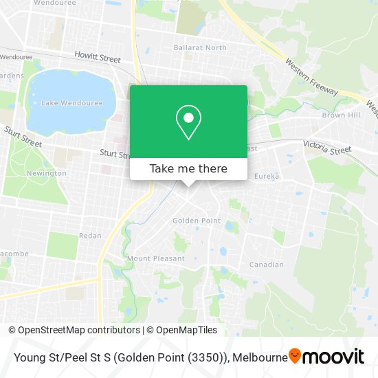 Young St / Peel St S (Golden Point (3350)) map