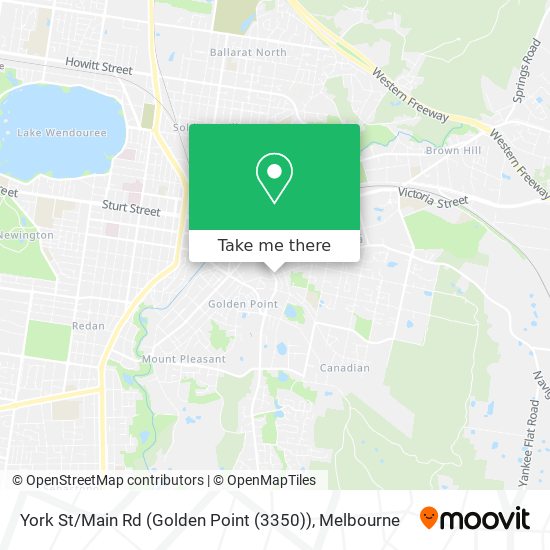 York St / Main Rd (Golden Point (3350)) map