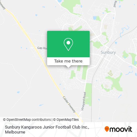 Sunbury Kangaroos Junior Football Club Inc. map
