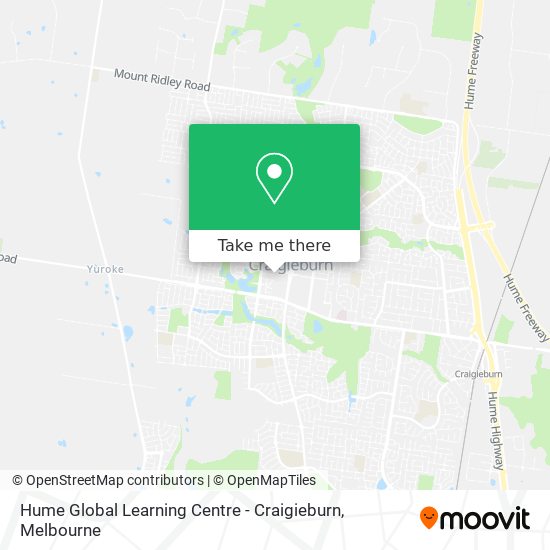 Hume Global Learning Centre - Craigieburn map