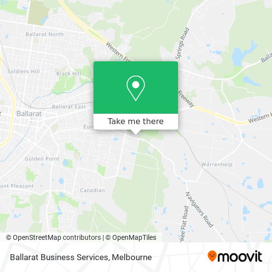 Ballarat Business Services map