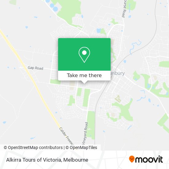 Alkirra Tours of Victoria map
