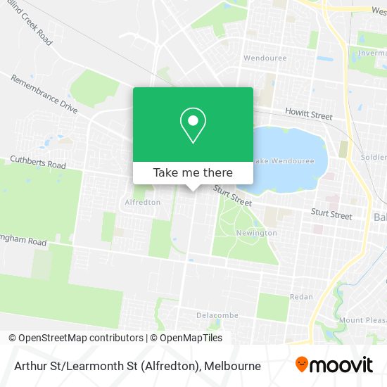 Arthur St / Learmonth St (Alfredton) map