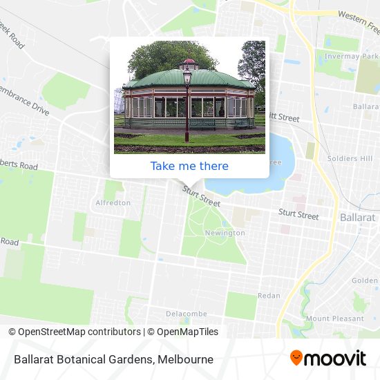 Mapa Ballarat Botanical Gardens