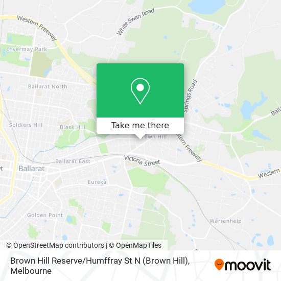 Brown Hill Reserve / Humffray St N map