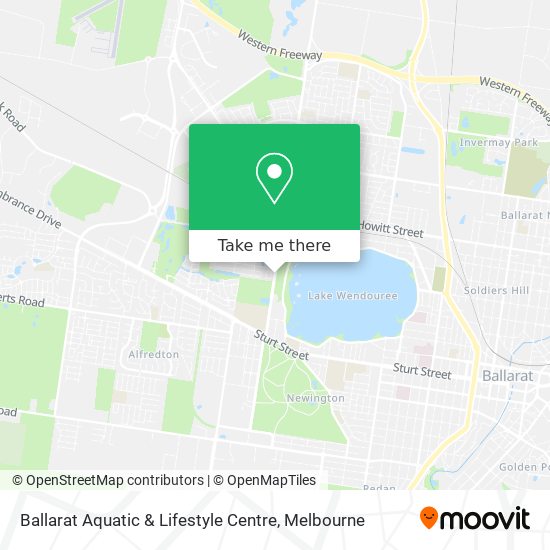 Ballarat Aquatic & Lifestyle Centre map