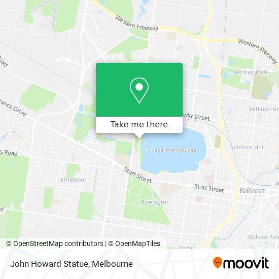 John Howard Statue map