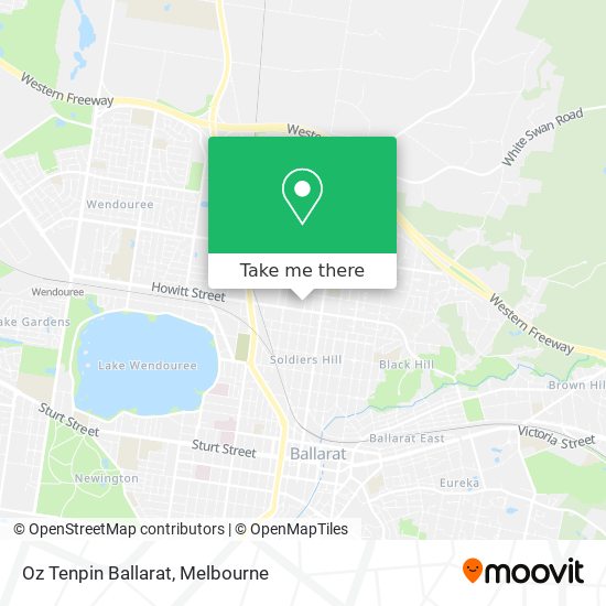 Oz Tenpin Ballarat map