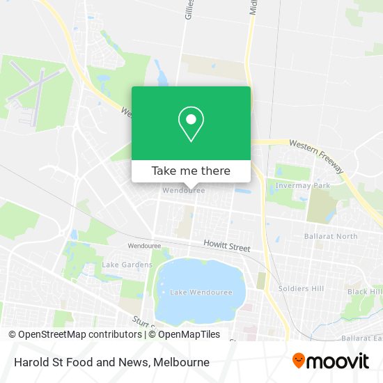 Harold St Food and News map