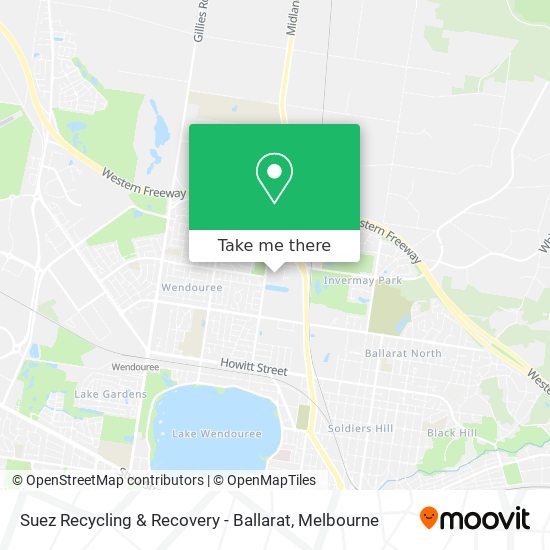 Suez Recycling & Recovery - Ballarat map