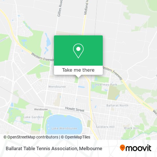 Ballarat Table Tennis Association map