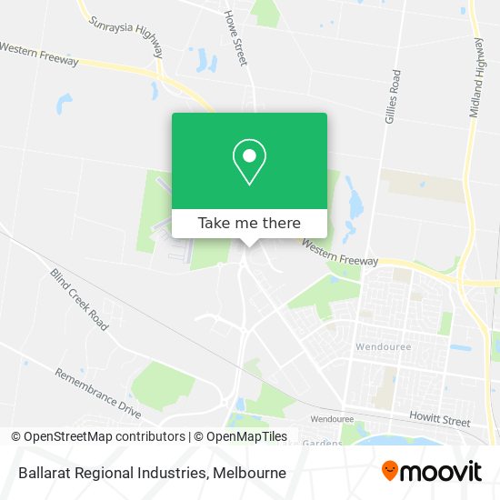 Ballarat Regional Industries map