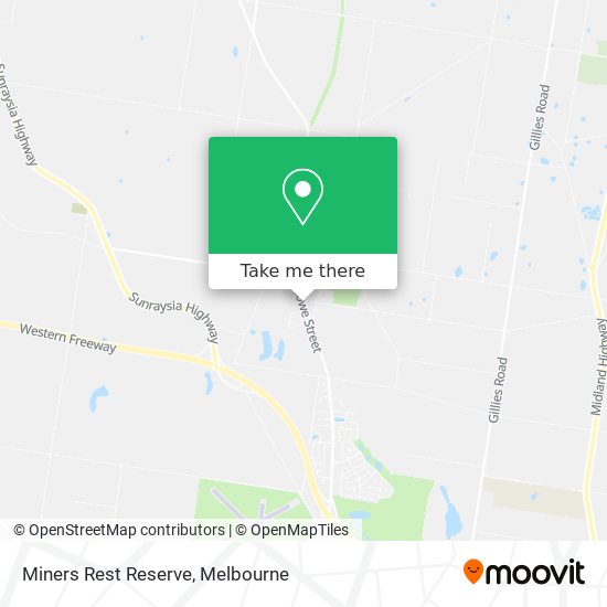 Miners Rest Reserve map