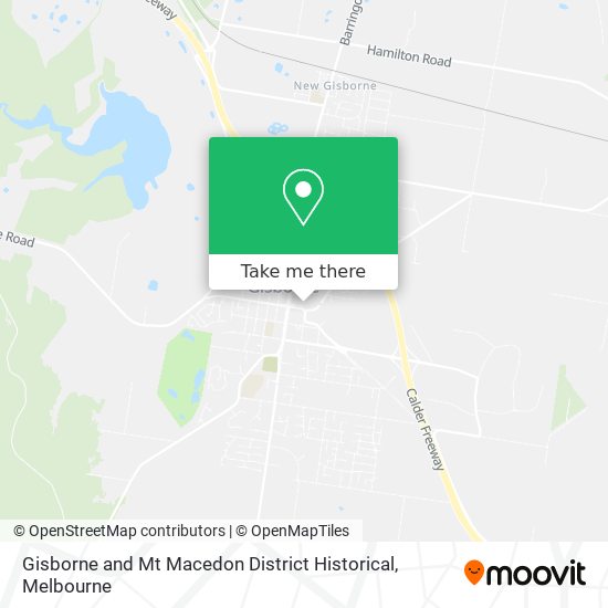 Gisborne and Mt Macedon District Historical map