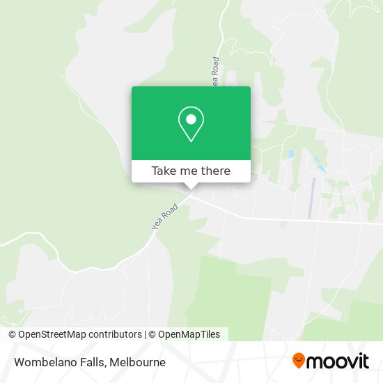 Wombelano Falls map
