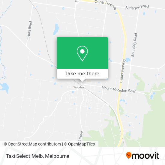 Taxi Select Melb map