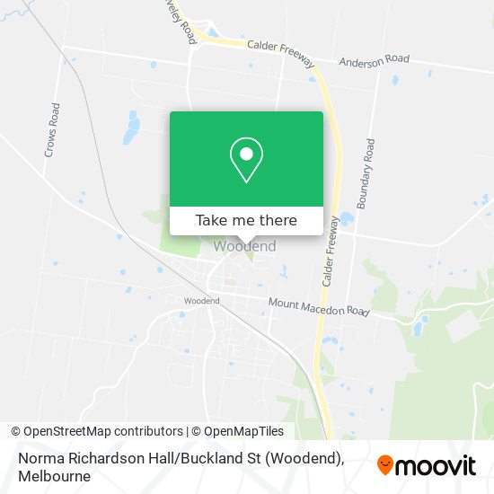 Norma Richardson Hall / Buckland St (Woodend) map