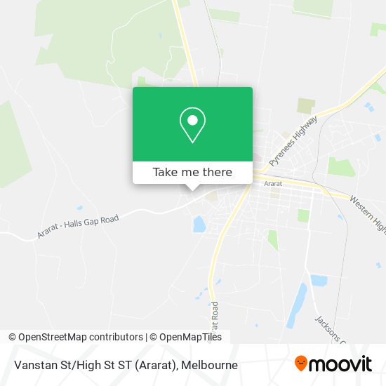 Vanstan St/High St ST (Ararat) map