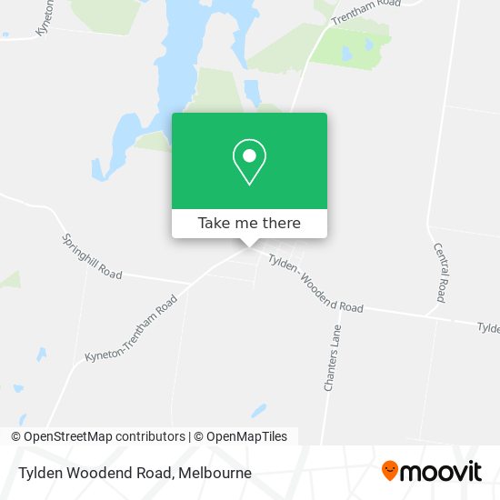 Tylden Woodend Road map