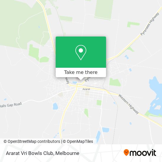 Ararat Vri Bowls Club map
