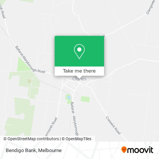 Bendigo Bank map