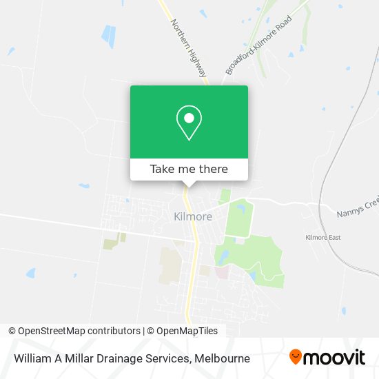 William A Millar Drainage Services map