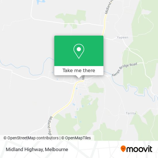 Midland Highway map