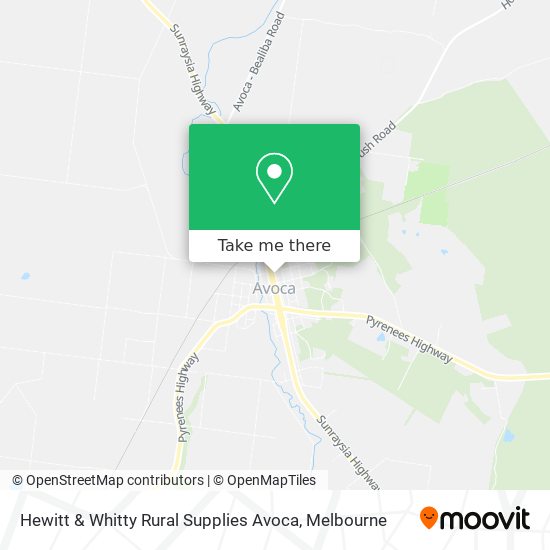 Mapa Hewitt & Whitty Rural Supplies Avoca