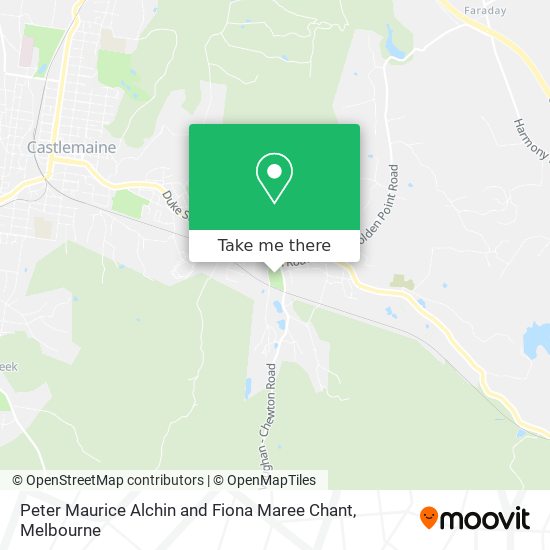 Peter Maurice Alchin and Fiona Maree Chant map