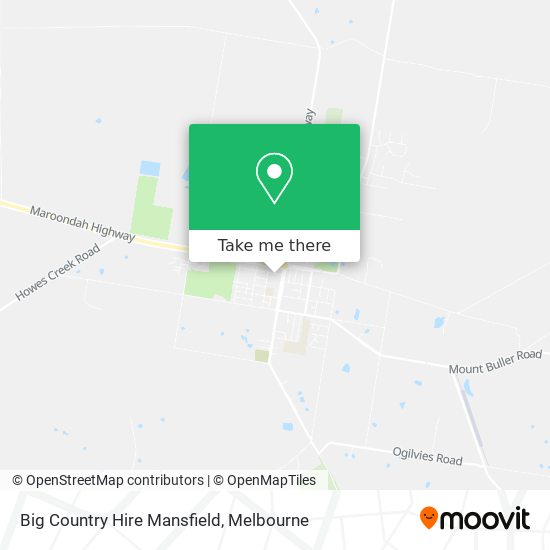 Mapa Big Country Hire Mansfield